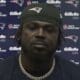 New England Patriots safety Jabrill Peppers speaks to the media